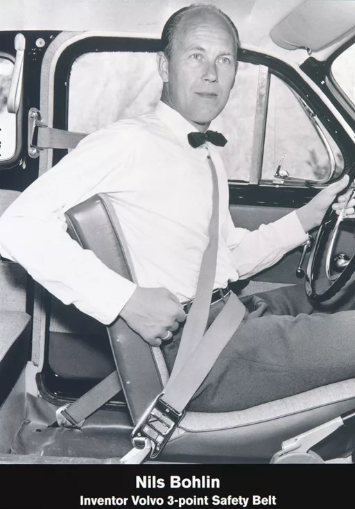 Nils Bohlin and his safety belt