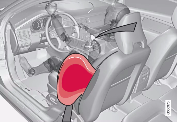 Side impact protection system in Volvo