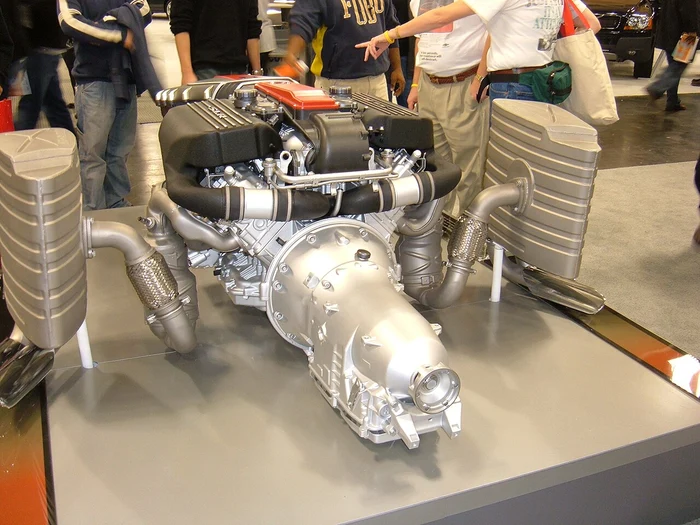 Mercedes-Benz SLR McLaren supercharged V8 engine bay