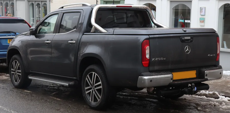 2018 Mercedes-Benz X-Class X250d Power rear three-quarter view showing load bay