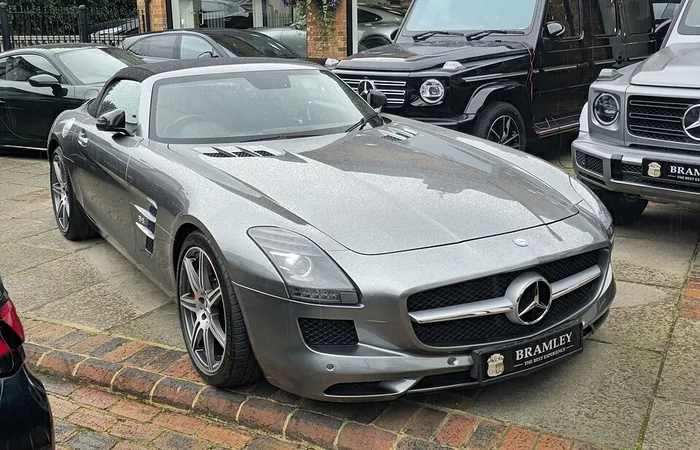 Mercedes-Benz SLS AMG roadster three-quarter view